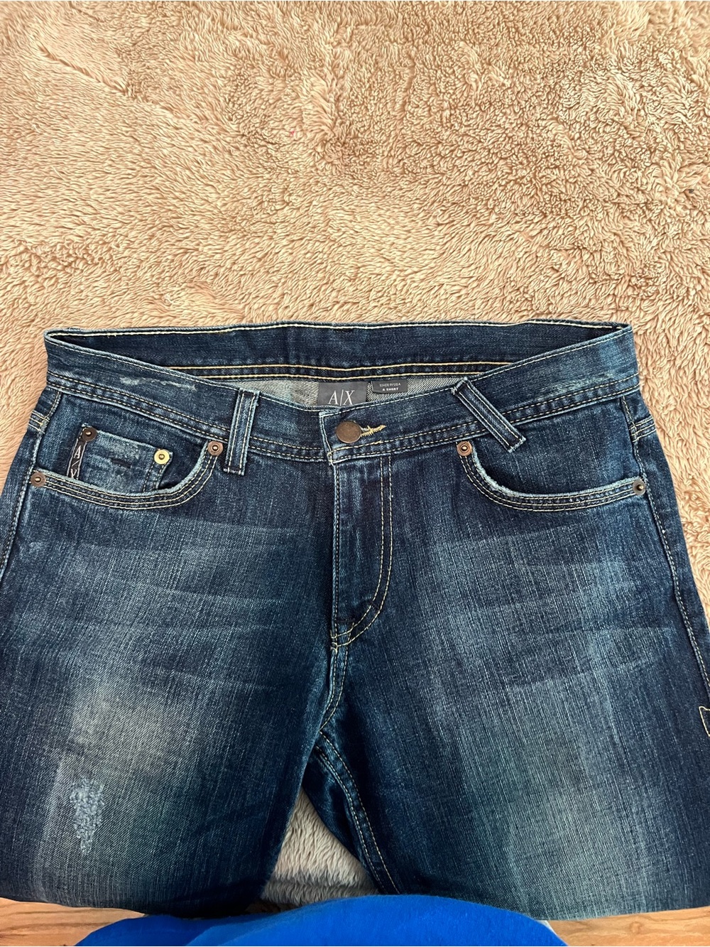Armani Exchange Women's Dark Blue Boot Cut Jeans